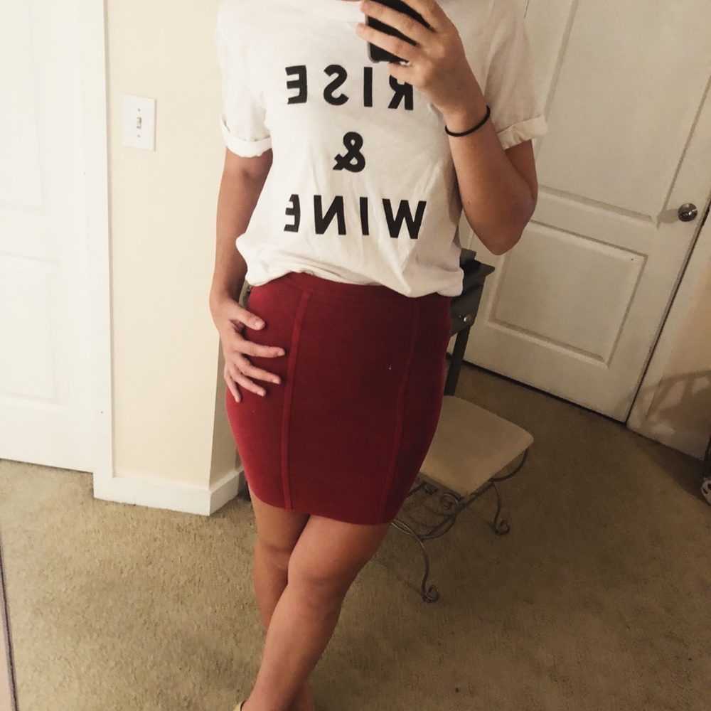 Dark Red BCBGMaxAzria XS skirt